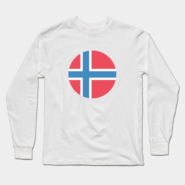 norway flag Long Sleeve T-Shirt by rclsivcreative